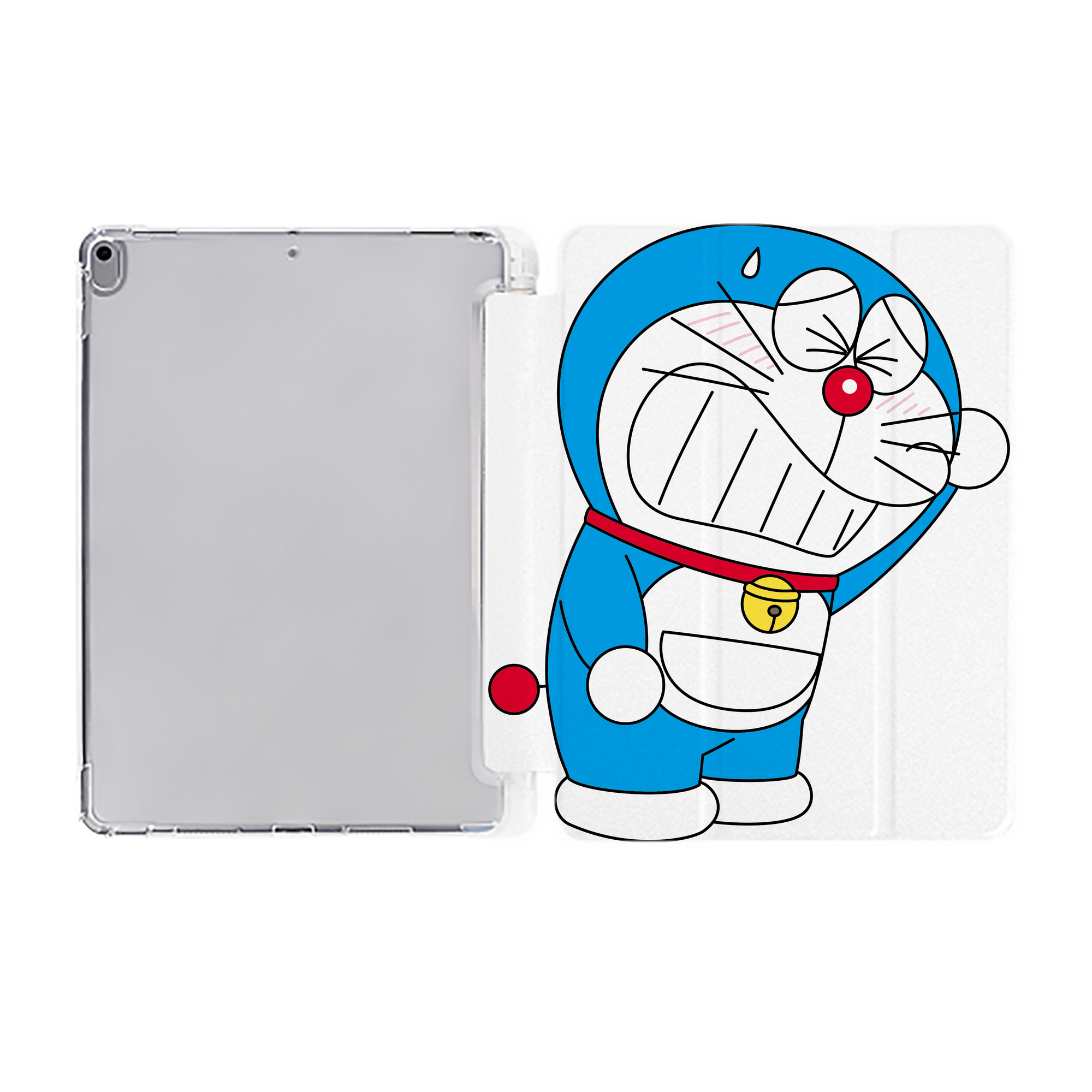 （画像用） ドラえもん Doraemon IPad ケース ペン収納付き 三つ折りスタンド PUレザー×シリコン 対応機種9.5/10.5/10.9インチ